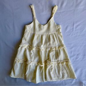 Striped Yellow and White Sundress Size Large Child